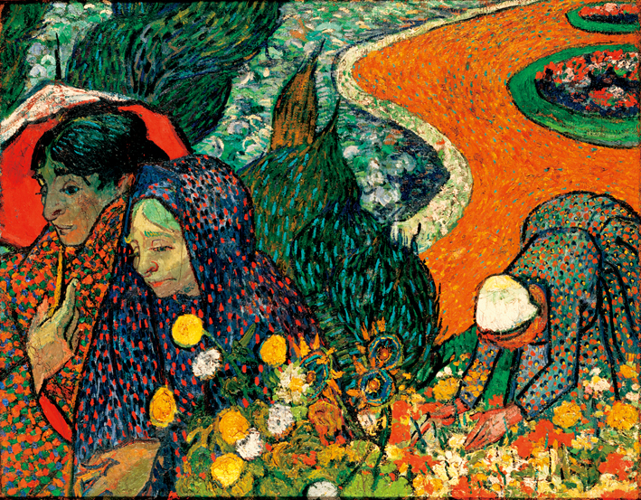  文森特·威廉·梵高  Vincent Willen Van Gogh —— 阿尔勒妇女 花园的回忆